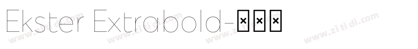 Ekster Extrabold字体转换